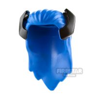 Product shot LEGO Hair - Long Blue with Black Horns