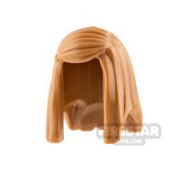 Product shot LEGO Hair - Long Straight Hair - Medium Dark Flesh