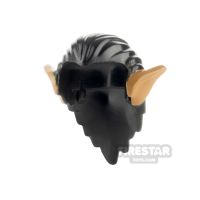 Product shot LEGO Hair - Long With Pointy Elf Ears - Black