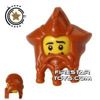 Product shot LEGO Hair - Pointy Hair and Braided Beard - Dark Orange
