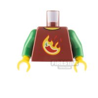 Product shot LEGO Minfigure Torso Chilli T-Shirt with Green Arms