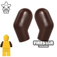 Product shot LEGO Mini Figure Arms - Pair - Dark Brown