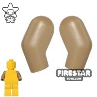 Product shot LEGO Mini Figure Arms - Pair - Dark Tan
