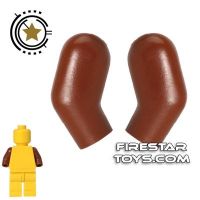 Product shot LEGO Mini Figure Arms - Pair - Reddish Brown