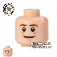 Product shot LEGO Mini Figure Heads - Bags Under Eyes - Smile