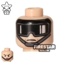 Product shot LEGO Mini Figure Heads - Black Goggles and Chin Strap