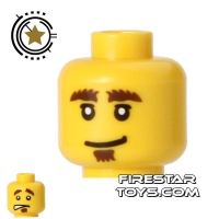 Product shot LEGO Mini Figure Heads - Bushy Eyebrows