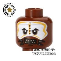 Product shot LEGO Mini Figure Heads - Cannibal - White Face Paint