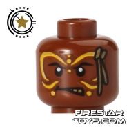 Product shot LEGO Mini Figure Heads - Cannibal - Yellow Face Paint