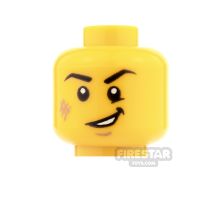Product shot LEGO Mini Figure Heads - Cheek Scuff with Open Mouth Smile