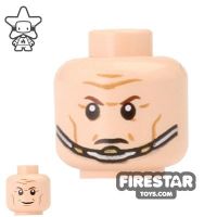 Product shot LEGO Mini Figure Heads - Chin Strap - Frown Lines