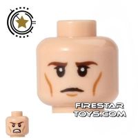 Product shot LEGO Mini Figure Heads - Determined - Cheek Lines
