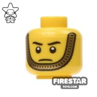Product shot LEGO Mini Figure Heads - Gold Chin Strap