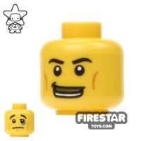 Product shot LEGO Mini Figure Heads - Gum Shield and Black Eye