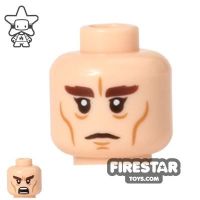 Product shot LEGO Mini Figure Heads - Heavy Eyebrows - Angry