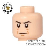 Product shot LEGO Mini Figure Heads - Intense Stare - Crease Lines