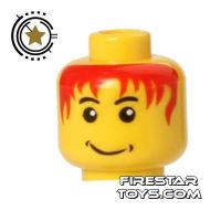 Product shot LEGO Mini Figure Heads - Messy Hair - Smile
