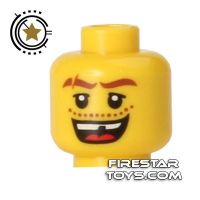 Product shot LEGO Mini Figure Heads - Missing Tooth