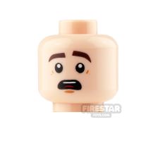 Product shot LEGO Minifigure Head Open Mouth Smile and Nervous