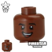 Product shot LEGO Mini Figure Heads - Open Smile - Angry