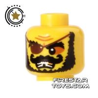 Product shot LEGO Mini Figure Heads - Pirate - Eyepatch