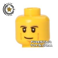 Product shot LEGO Mini Figure Heads - Smile - Cheek Lines