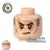 Product shot LEGO Mini Figure Heads - Tattoo Marks around Head