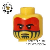 Product shot LEGO Mini Figure Heads - Tomahawk Warrior