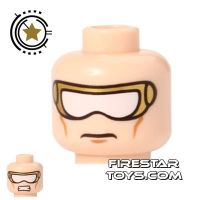 Product shot LEGO Minifigure Head White Goggles