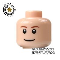 Product shot LEGO Mini Figure Heads - White Pupils And Smile