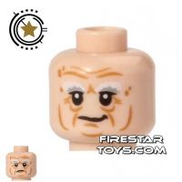 Product shot LEGO Mini Figure Heads - Wrinkles and White Eyebrows