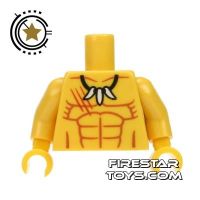 Product shot LEGO Mini Figure Torso - Bare Chest and Tooth Necklace