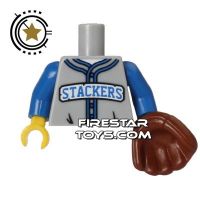 Product shot LEGO Mini Figure Torso - Baseball Fielder