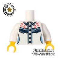 Product shot LEGO Mini Figure Torso - Cowgirl Shirt