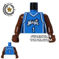 Product shot LEGO Mini Figure Torso - NBA Orlando Magic - Player 1