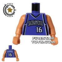 Product shot LEGO Mini Figure Torso - NBA Sacramento Kings - Player 16