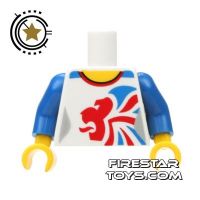 Product shot LEGO Mini Figure Torso - Team GB Gymnast Leotard