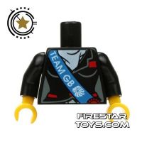 Product shot LEGO Mini Figure Torso - Team GB Horseback Rider Jacket