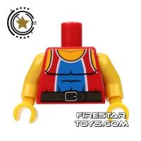 Product shot LEGO Mini Figure Torso - Team GB Weightlifter