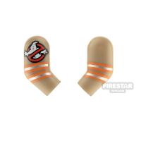 Product shot LEGO Minifigure Arms Pair Ghostbusters Logo and Stripes