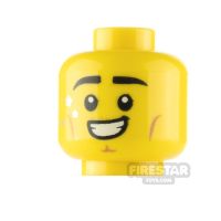 Product shot LEGO Minifigure Head Gold Stars and Grin