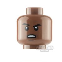 Product shot LEGO Minifigure Head Scowl with Open Mouth and Teeth