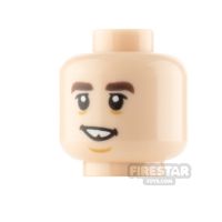 Product shot LEGO Minifigure Head Buck Tooth Smile and Confused