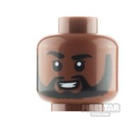 Product shot LEGO Minifigure Heads Black Beard with Smile