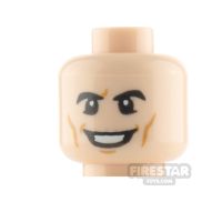 Product shot LEGO Minifigure Head Cheek Lines Evil Grin and Stern