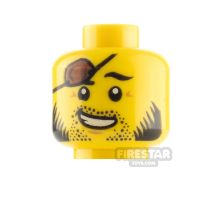 Product shot LEGO Minifigure Heads Eyepatch Neutral and Smiling