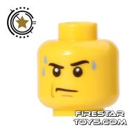 Product shot LEGO Minifigure Head Frown with Sweat Drops