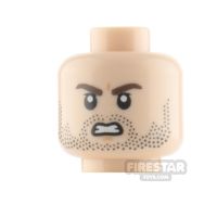 Product shot LEGO Minifigure Heads Stubble Smile and Angry