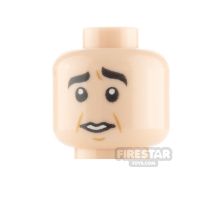 Product shot LEGO Minifigure Heads Worried and Low Mouth Smile