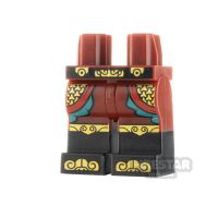 Product shot LEGO Minifigure Legs Ornate Armour with Boots